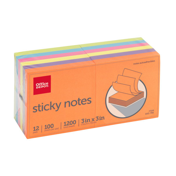 Office Depot&reg; Brand Sticky Notes 843796