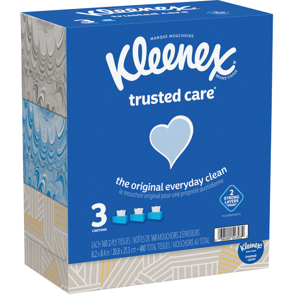 Kleenex - Mouchoirs Ultra Soft, 3 épaisseurs, 70 mouchoirs par boîte,  paquet de 6
