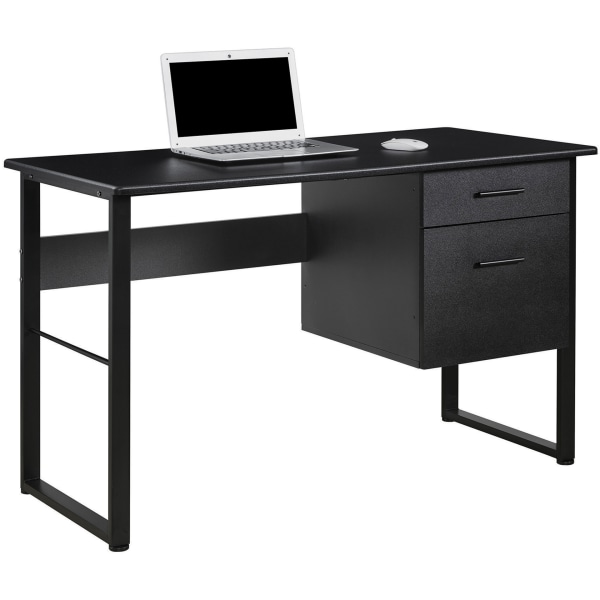 Realspace Bexler 42 W Computer Desk With Mobile Cart GrayBlack - Office  Depot