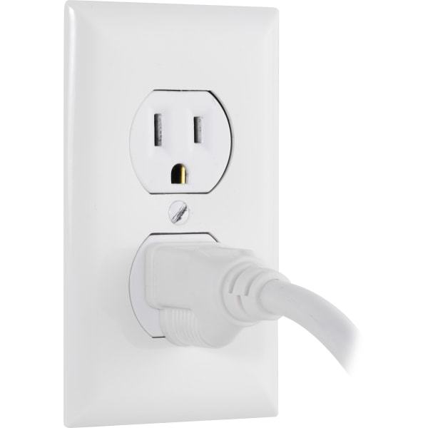 GE 6 Outlet Power Strip 2 Pack, 2' Cord, White, 14833