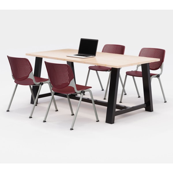 KFI Studios Midtown Table With 4 Stacking Chairs 8512451