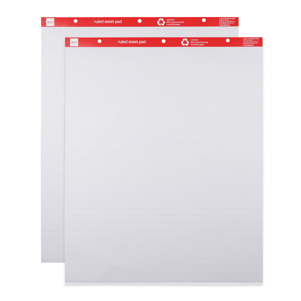 Office Depot® Brand Easel Pads, 27 x 34, Ruled, 50 Sheets, 30