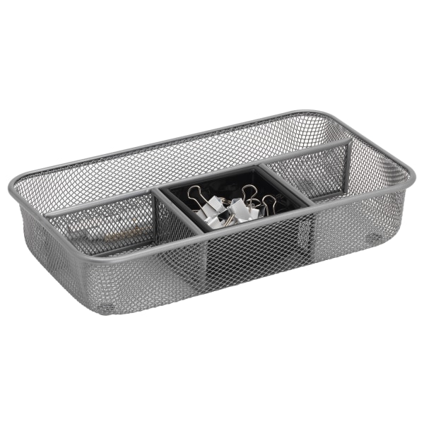 Office Depot® Brand Mesh Drawer Organizer, Silver Zerbee