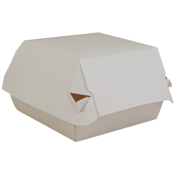 Southern Champion Tray Paperboard Hamburger Containers, 3-3/8&quot;H x 4-3/8&quot;W x 4-3/8&quot;D, White, Pack Of 500 Containers 8654100