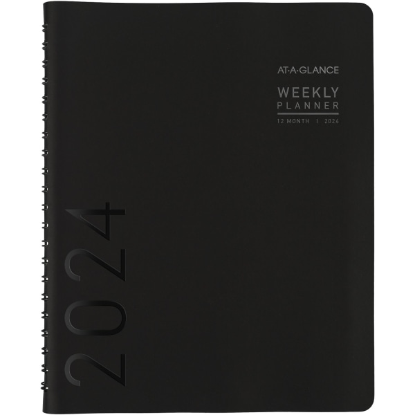 AT-A-GLANCE DayMinder 2024 Daily Appointment Book Planner, Black, Small, 5  x 8, Daily Planners