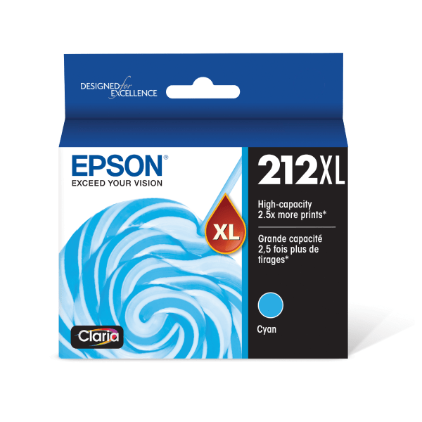 Epson&reg; 212XL Claria&reg; High-Yield Cyan Ink Cartridge 8730128