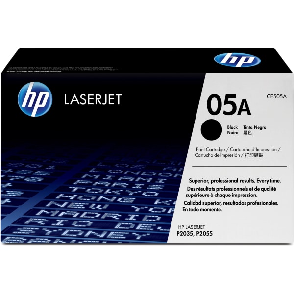 CE505A (HP 05A) Toner Cartridge, 2300 Page-Yield, Black HEWCE505A