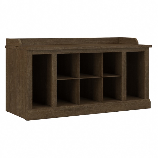 kathy ireland&reg; Home by Bush Furniture Woodland 40&quot;W Shoe Storage Bench With Shelves 8807101
