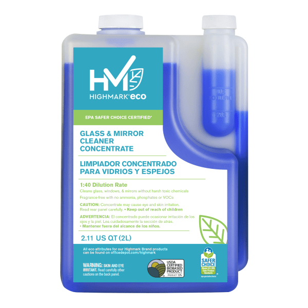 Highmark&reg; ECO Glass And Mirror Cleaner Concentrate 8858427