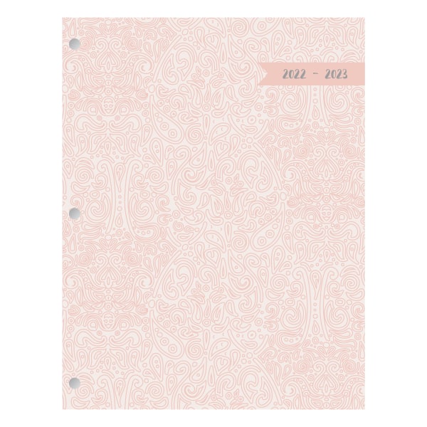 Office Depot&reg; Brand Fashion Monthly Academic Planner, 8-1/4&quot; x 10-3/4&quot;, Delicate Swirls, July 2022 to June 2023, ODUS2133-031 8920178
