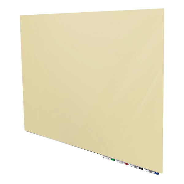 Aria Magnetic Low-Profile 1/4&quot; Glass Unframed Dry-Erase Whiteboard With 4 Rare Earth Magnets 8921078