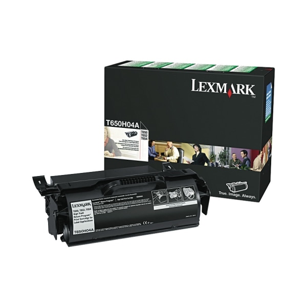 Lexmark&trade; T650H04A Return Program High-Yield Black Toner Cartridge For Label Applications LEXT650H04A