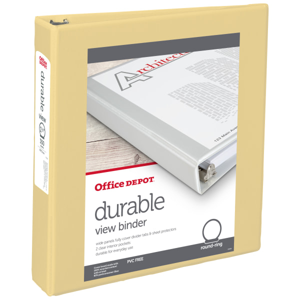Office Depot&reg; Brand 49% Recycled Durable View Round-Ring Binders 8951102