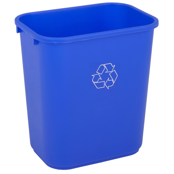 Rubbermaid Commercial BRUTE Recycling Rollout Trash Can with Hinged Lid,  Blue (50 gal.) - Sam's Club