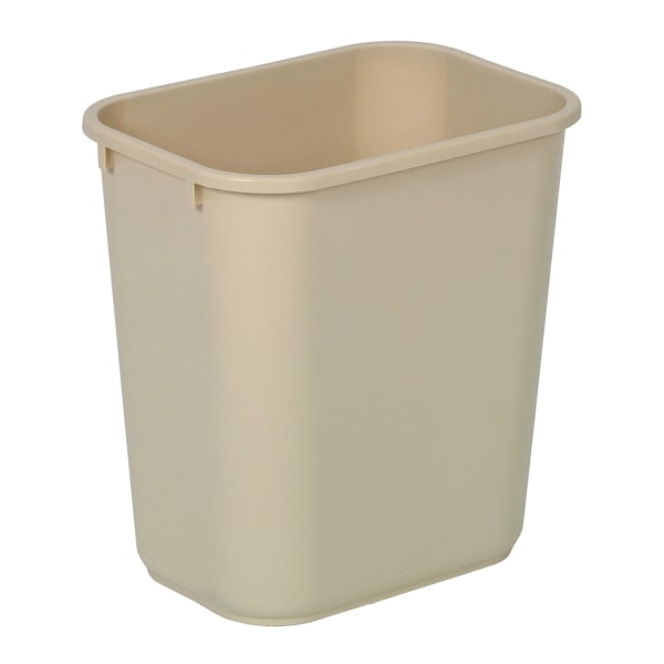 Highmark™ Rectangular Plastic Wastebasket, 6.5 Gallons, 15"H x 10"W x