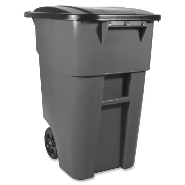 Rubbermaid Brute 55 Gal. Gray Resin Garbage Can With Lid