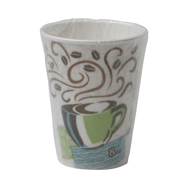 Dixie&reg; PerfecTouch Insulated Paper Cups, 8 Oz, Coffee Haze, Pack Of 1,000 Cups 9025906