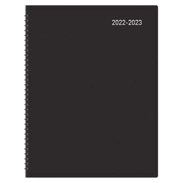 Office Depot&reg; Brand Weekly/Monthly Academic Planner, Horizontal Format, 8&quot; x 11&quot;, 30% Recycled, Black, July 2022 to August 2023 9030451