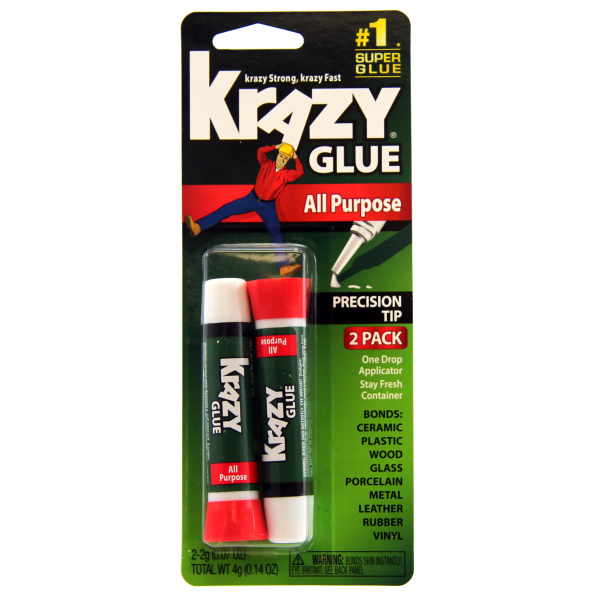 Krazy&reg; Glue Clear Original, .07 Oz Tubes, Pack Of 2 EPIKG517