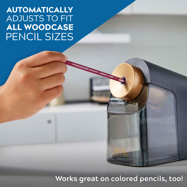 X-ACTO® Mighty Pro™ Electric Pencil Sharpener, Black - Zerbee