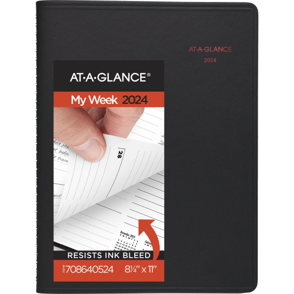 2024 AT-A-GLANCE® 800 Range Weekly/Monthly Appointment Book Planner, 8 ...