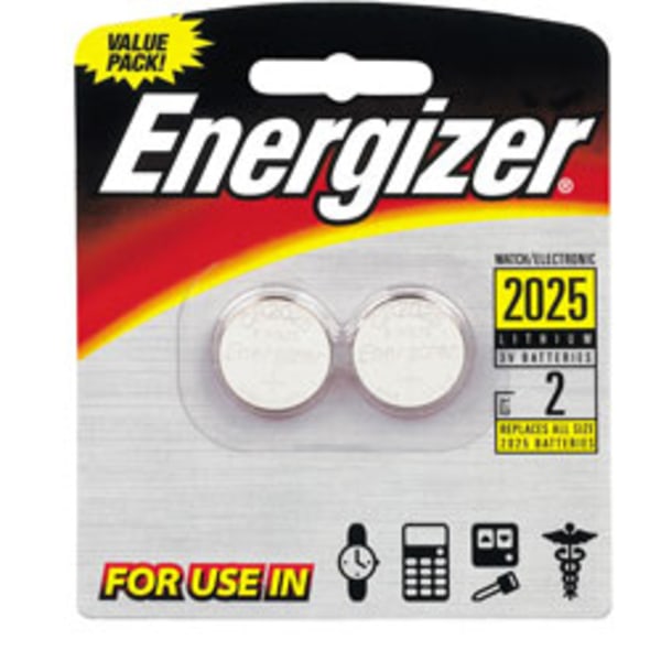 Energizer&reg; 3-Volt Lithium Calculator/Watch Batteries EVE2025BP2