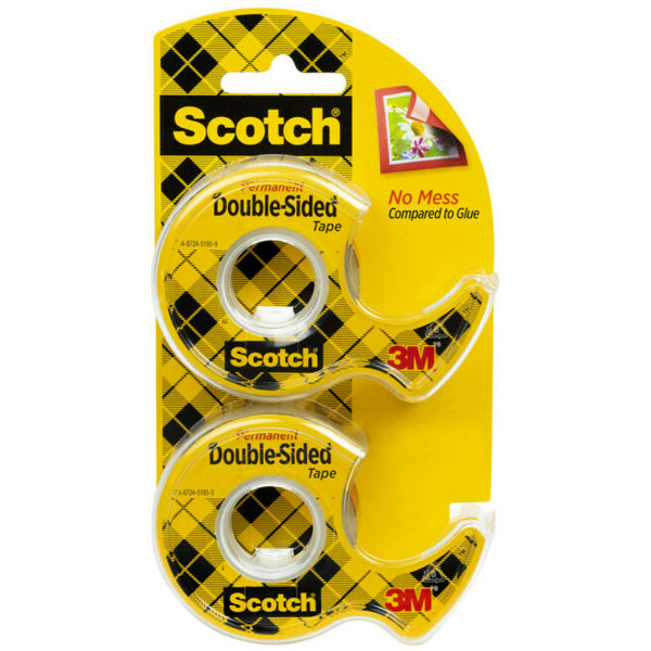 Scotch Double Sided Adhesive Roller 0.27 in x 26 ft Micro Dot Pattern Photo  Safe