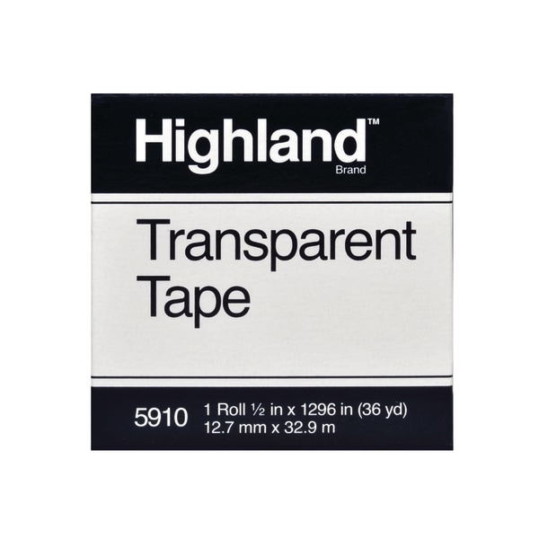 3M&trade; Highland&trade; 5910 Transparent Tape MMM5910121296