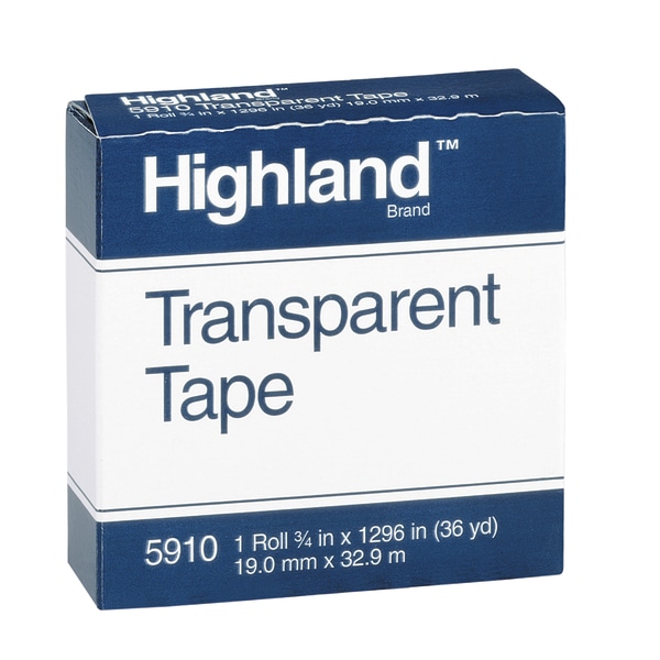 Transparent Tape Refills, 3/4 x 1,296, Clear, Pack Of 16 - Zerbee