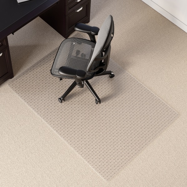 Realspace Low Pile Chair Mat For L Shaped Workstations 66 x 60