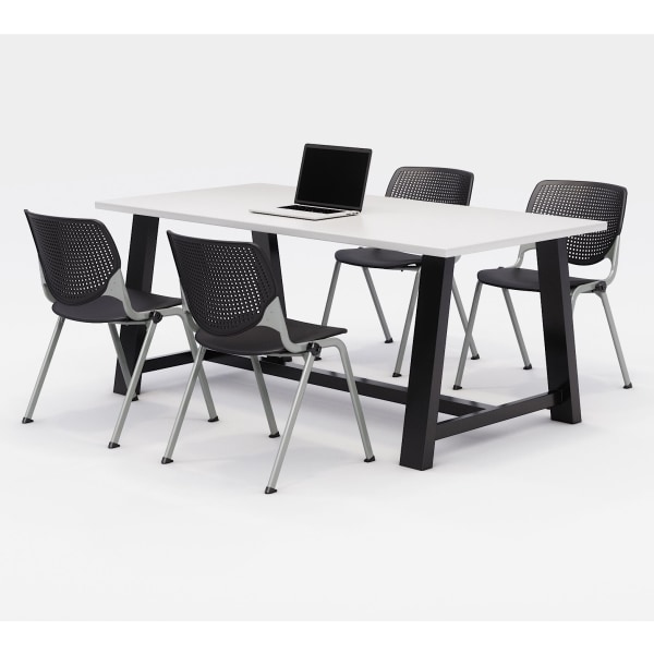 KFI Studios Midtown Table With 4 Stacking Chairs 9136889
