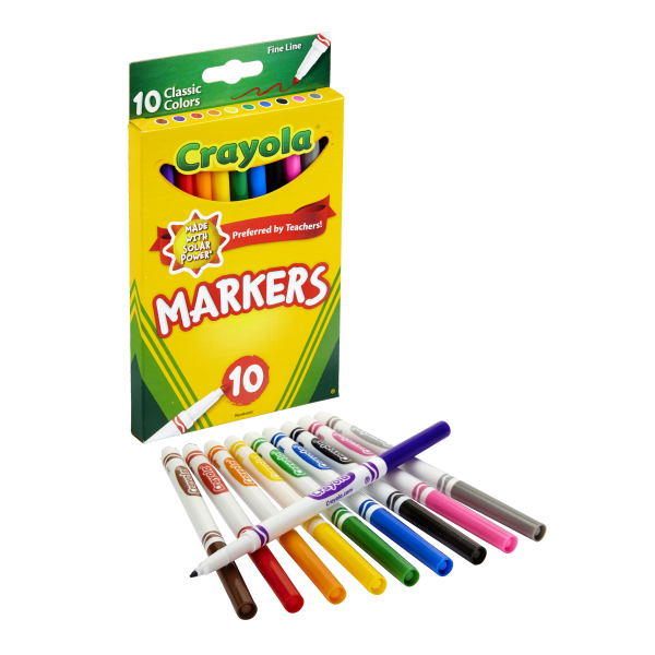 School Smart Conical Tip Washable Markers for School, Home, and More,  Assorted Colors, Pack of 8