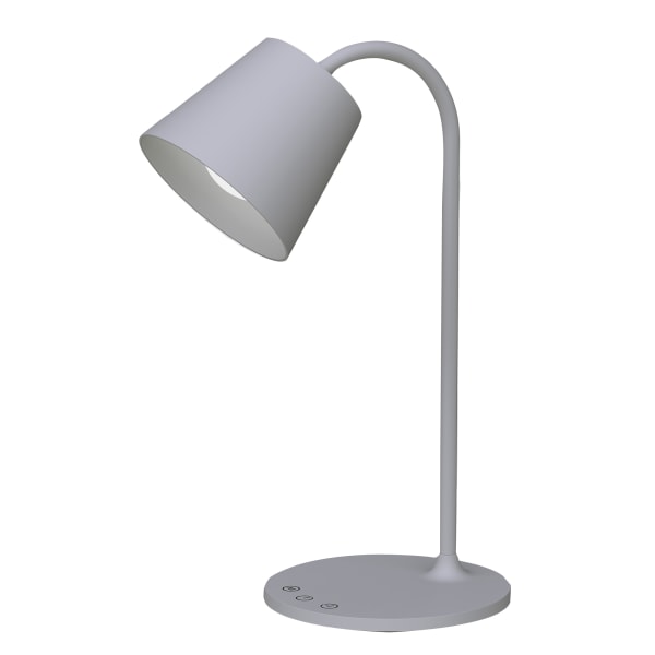 Realspace&trade; Kessly LED Desk Lamp With USB Port, 15-3/4&quot;H, Gray 9144533