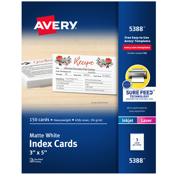 Avery(R) Note Cards with Envelopes, 4-1/4 x 5-1/2, Ivory with