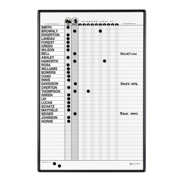 Realspace Magnetic Dry Erase Whiteboard 18 x 24 Black Finish Frame