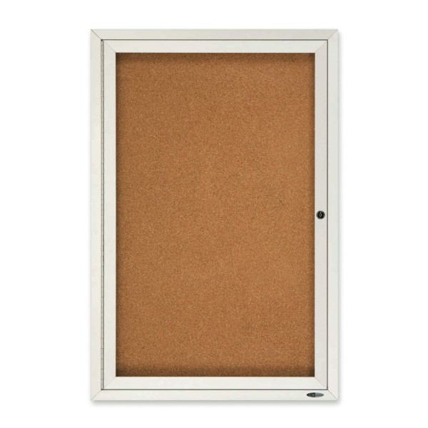Quartet Enclosed Cork Bulletin Board for Outdoor Use - 36