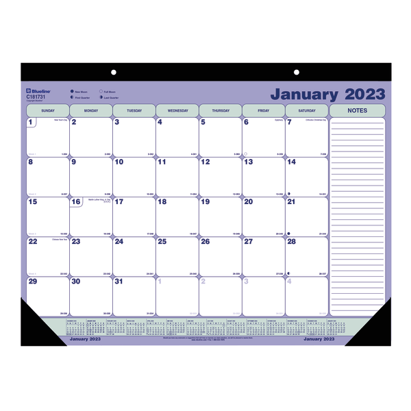 2024 Brownline® Monthly Desk Pad Calendar, 22" x 17", January To