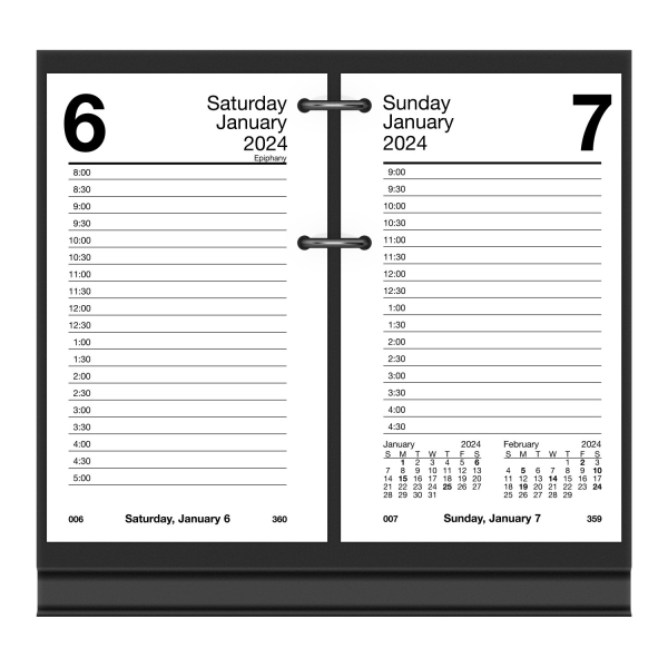 2024 ATAGLANCE® Daily LooseLeaf Desk Calendar Refill With Monthly