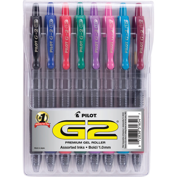 Pilot G2 10 Broad Gel Ink Rollerball Pen Retractable 1.0mm Tip