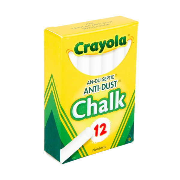 Crayola Colored Chalk - 3.3 Length - 0.4 Diameter - Assorted - 12 / Box