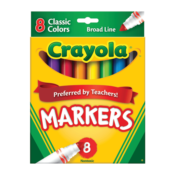 Crayola 58-7726 Classic Fine Line Markers Assorted Colors 10 Count 2 Pack