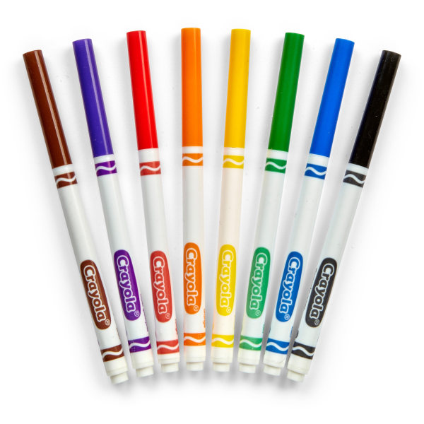 Crayola® Fine Line Markers, Assorted Classic Colors, Box Of 8 - Zerbee