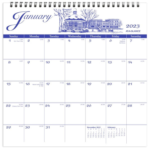 AT-A-GLANCE Illustrator's Edition 2023 RY Monthly Wall Calendar - Zerbee