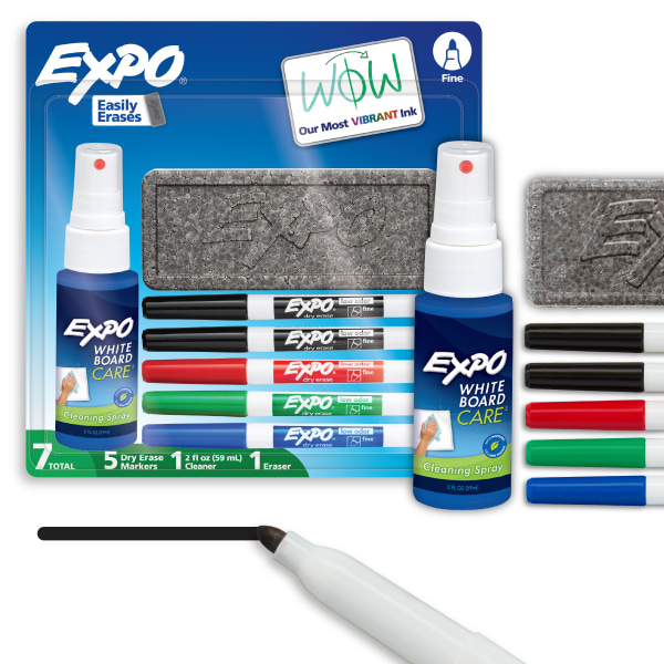 Expo Low-Odor Starter Marker Set - Fine Marker Point - Red, Blue, Green, Black - 4 / Set Expo Low-Odor Starter Marker Set - Fine Marker Point - Red, Blue, Green, Black - 4 / Set
