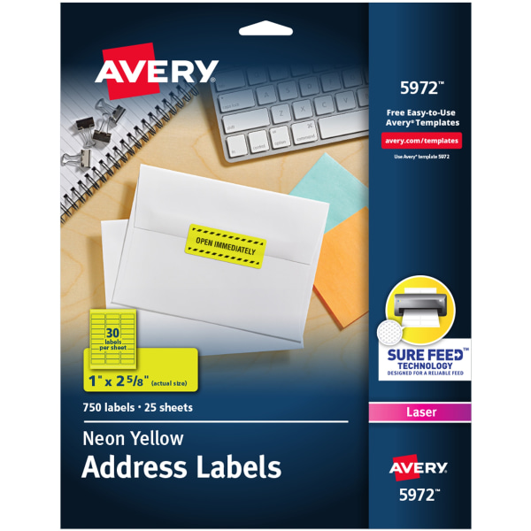 Avery® High-Visibility Permanent Laser ID Labels, 5979, 1
