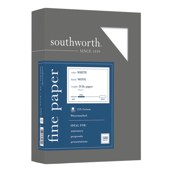 Southworth Fine Business Parchment Paper 24 Lb 8 12 x 11 Ivory