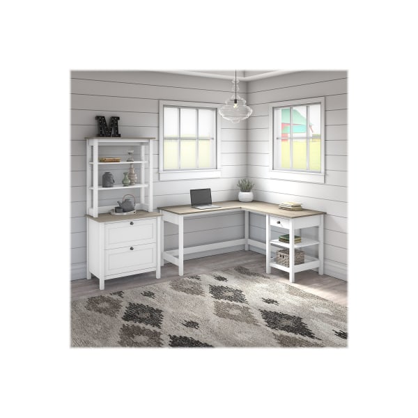 Bush Furniture Mayfield 60"W LShaped Computer Desk With Lateral File