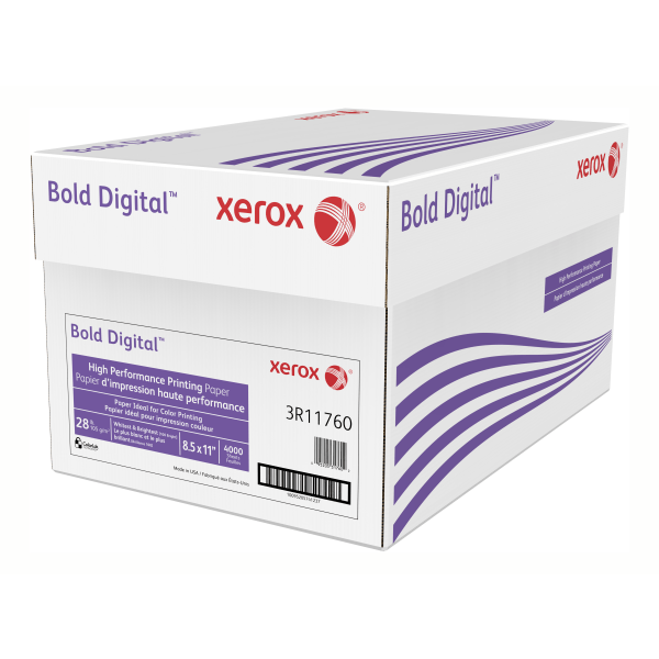 Xerox Bold Hi-Performance Uncoated Cardstock White 100-Bright! Ultra Smooth  100 lb. Cover 36M 8.5 x 11 FSC Certified, Ream of 250 Sheets
