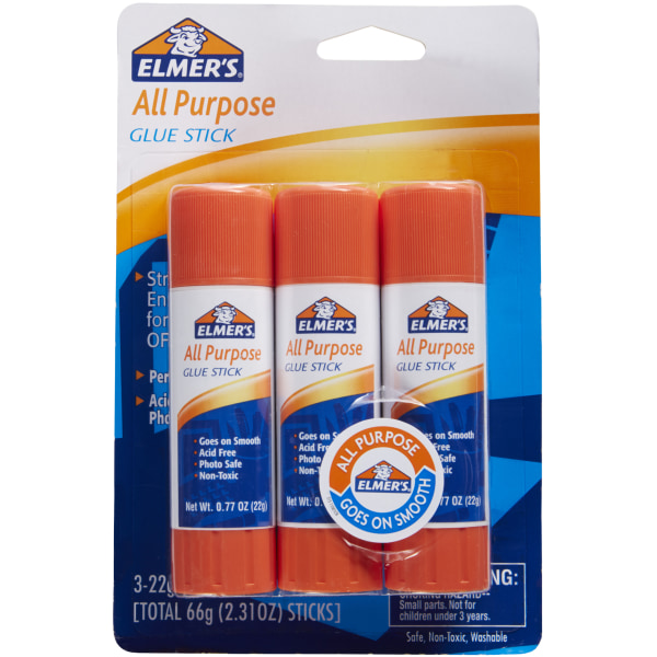 All Purpose Glue Sticks - 3 count, 0.77oz each
