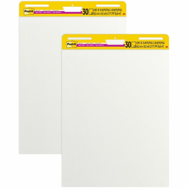 Post-it Self-stick Easel Pad, 20 X 23 Inches, Unruled, White, 20 Sheets :  Target